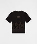 Burns Deep Rhinestone Short Sleeve Tee - Black