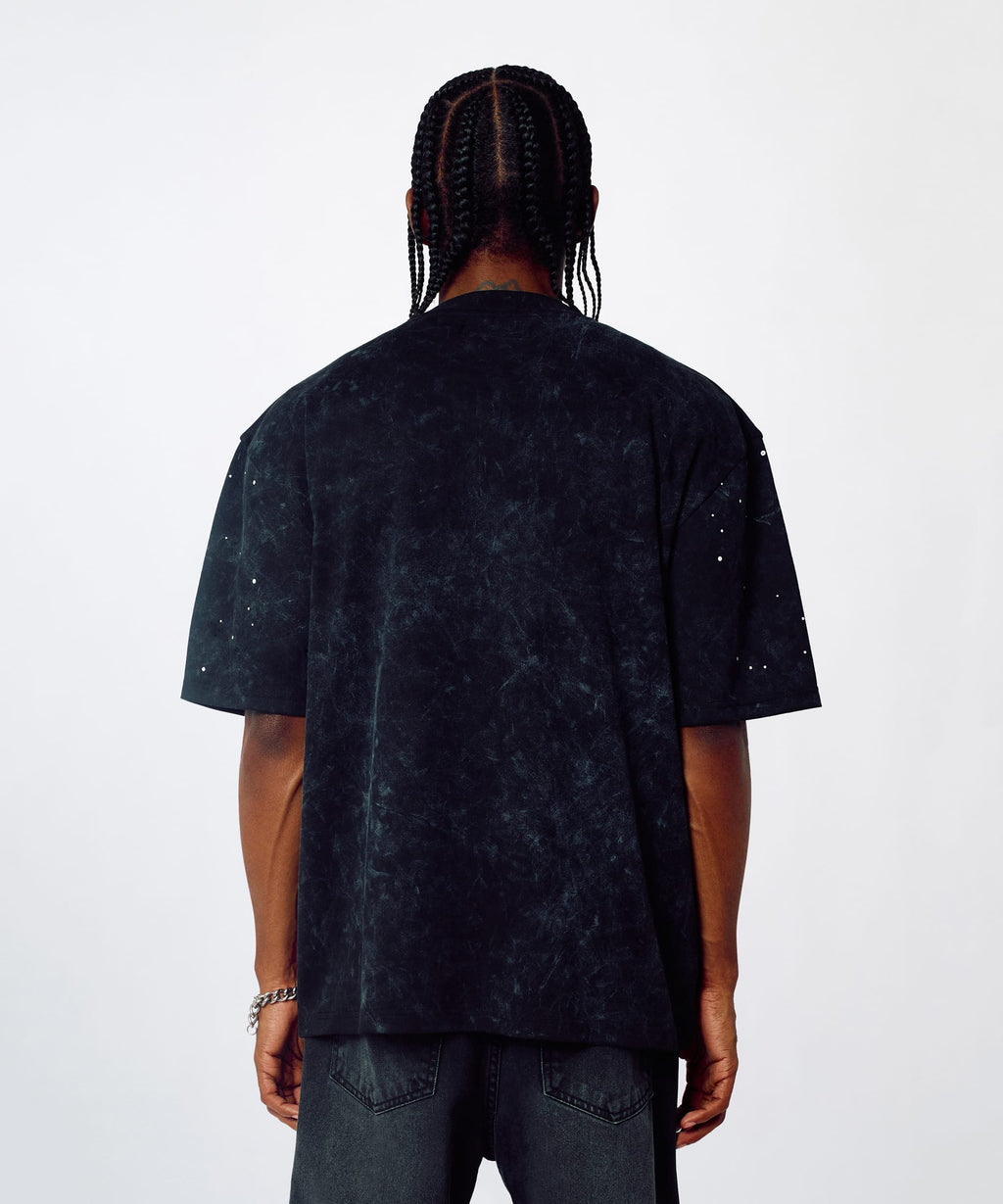 Chaos Chenille Patched Short Sleeve Tee - Black