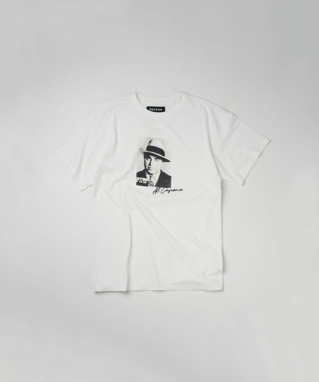 Capone Short Sleeve Mugshot Tee - White