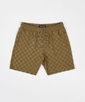 Checkerboard Towel Shorts - Brown